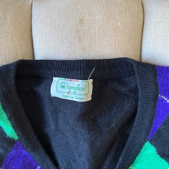 Vintage Benetton Men’s Sweater Vest - Picture 2 of 6